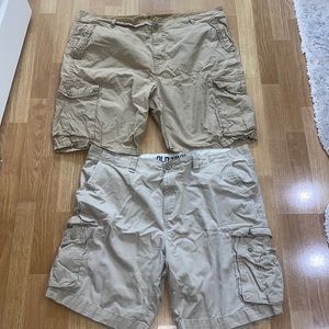 Two pairs of men’s cargo shorts